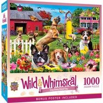 Masterpieces Wild &amp; Whimsical Dog Gone Good Day 1000 Piece Jigsaw Puzzle
