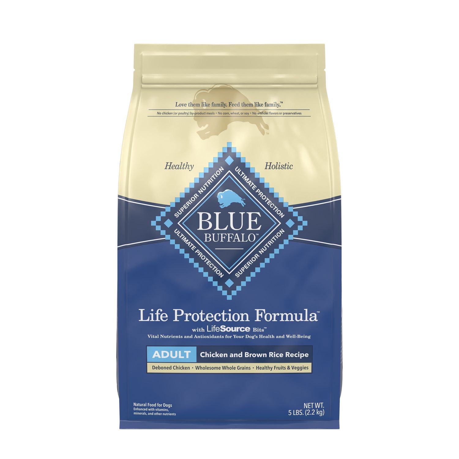 Blue Buffalo Life Protection Formula Chicken &amp; Brown Rice Dry Dog Food, Size: 5lb