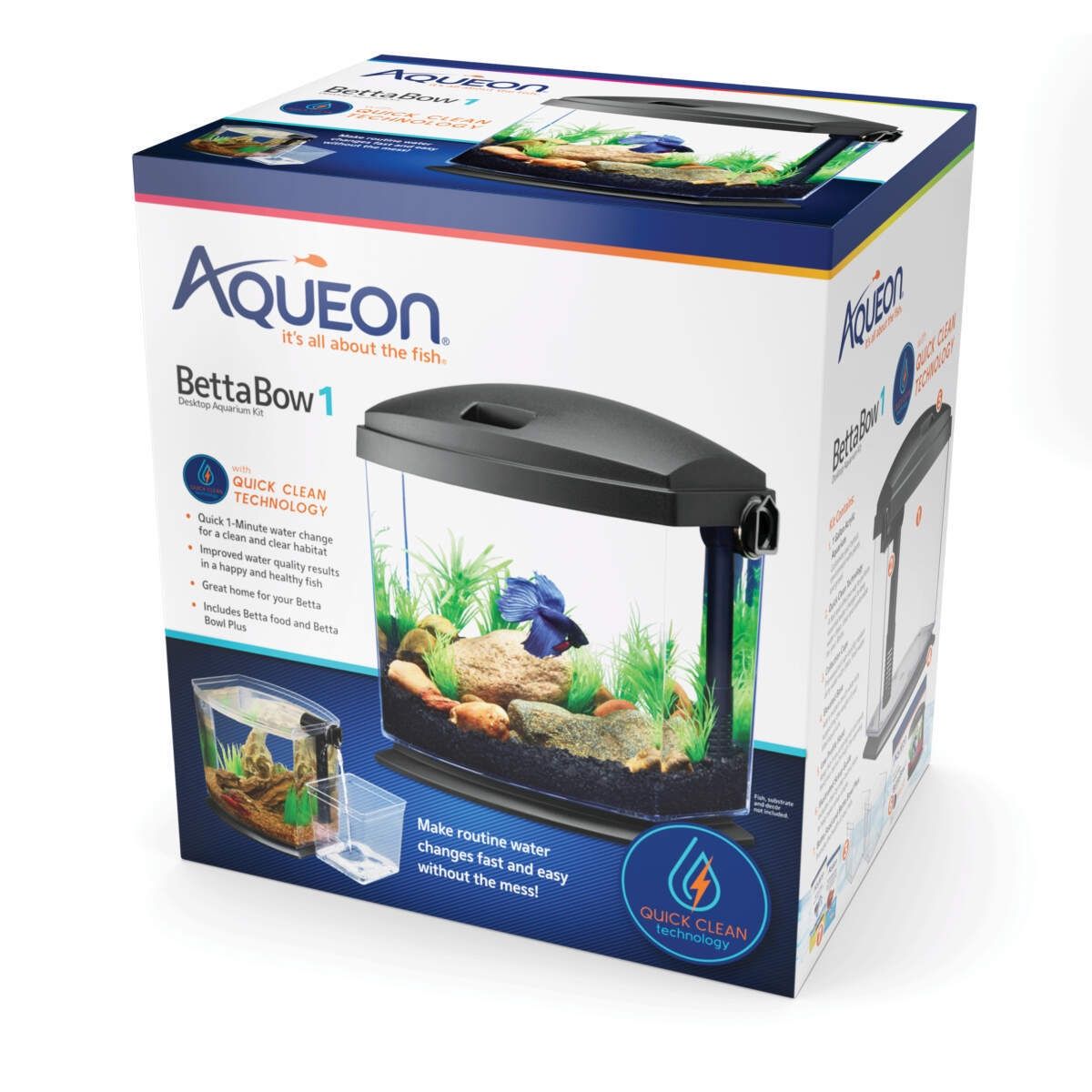 Aqueon BettaBow Quick Clean Technology 1 Gallon