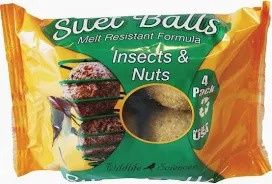 Wildlife Sciences Suet Balls Insects &amp; Nuts 4 pack