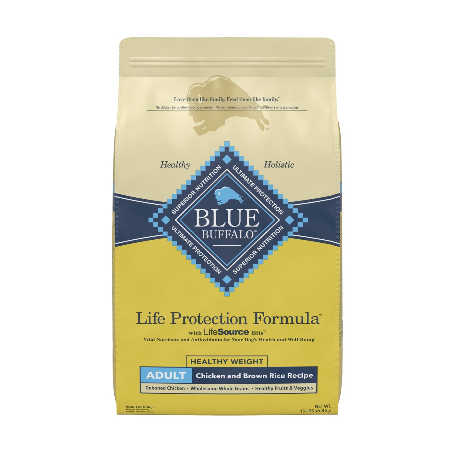 Blue Buffalo Life Protection Formula Healthy Weight Chicken &amp; Brown Rice Dry Dog Food, Size: 15lb