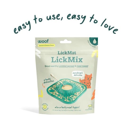 Woof Bacon &amp; Cheese LickMix, Size: 5.5oz