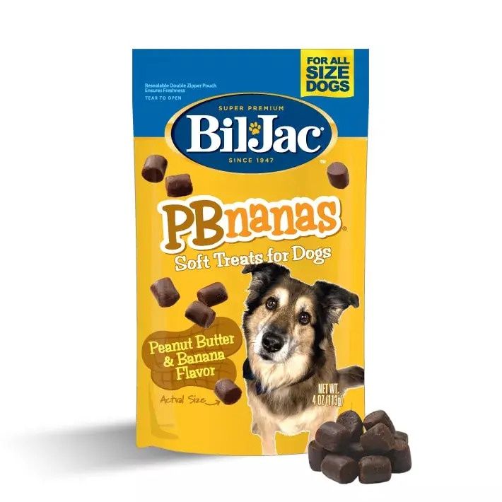 Bil Jac PB-Nanas Peanut Butter and Banana Flavored Sof Dog Treats 4oz.