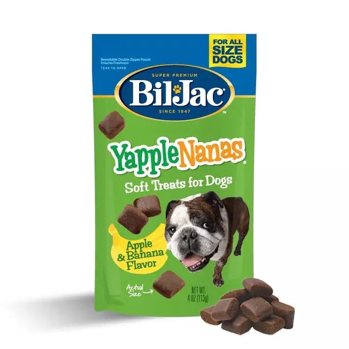 Bil Jac Yapplenanas Apple and Banana Soft Dog Treats 4oz.