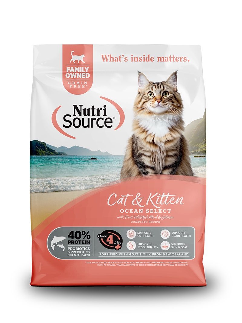 NutriSource Ocean Select Grain Free Dry Cat/Kitten Food, Size: 4LB.