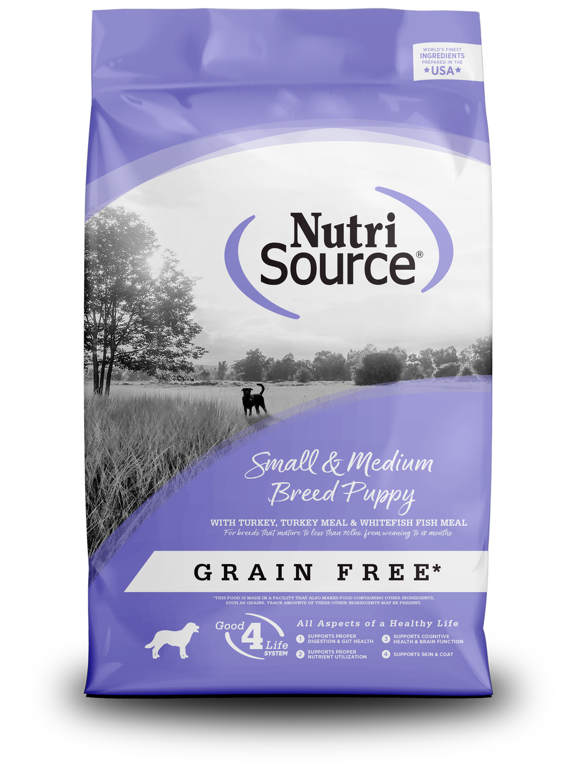 NutriSource Small and Medium Breed Grain Free Dry Puppy Food, Size: 1.5LB