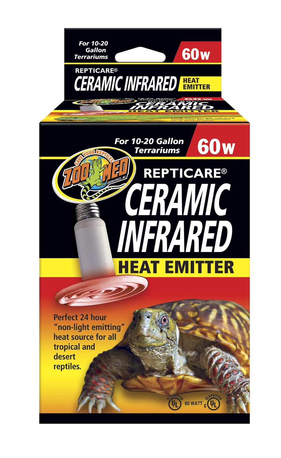Zoo Med ReptiCare Ceramic Infrared Heat Emitter, Size: 60w