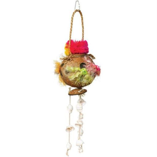 Prevue Pet Products Tropical Teaser Coconut Fun Bird Toy Multi Color