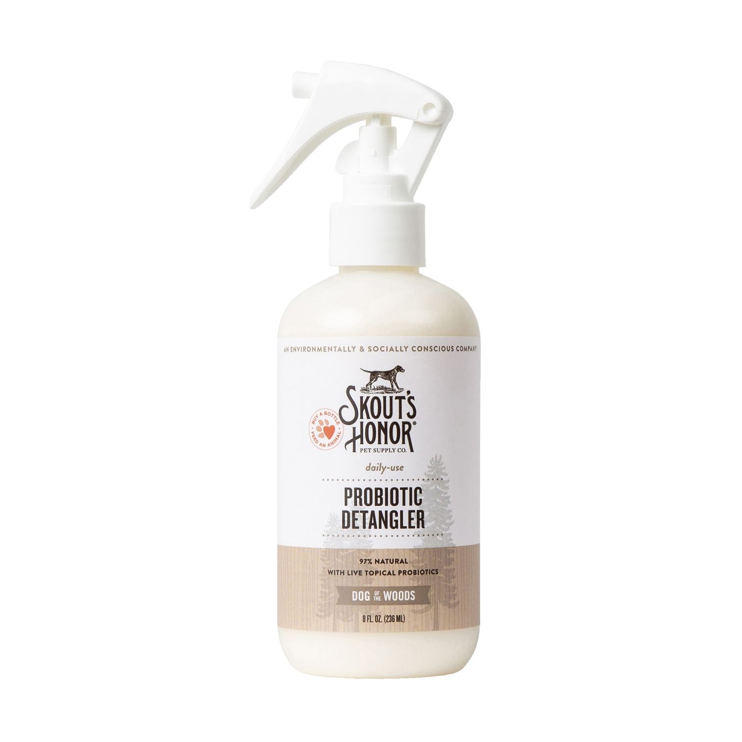 Skout&#39;s Honor Probiotic Detangler, Size: 8oz, Scent: Dog of the Woods