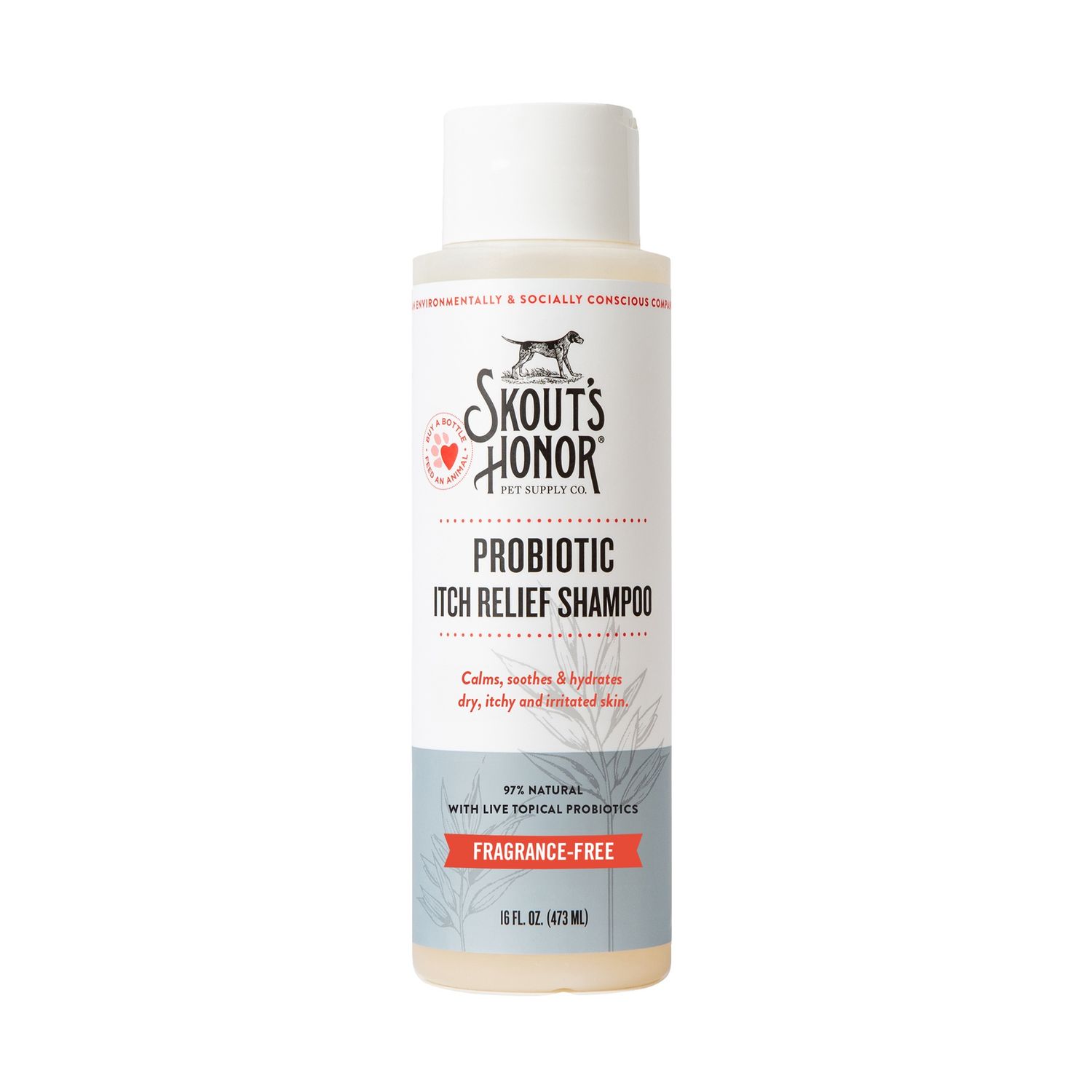 Skout&#39;s Honor Dog Probiotic Itch Relief Shampoo, Size: 16oz