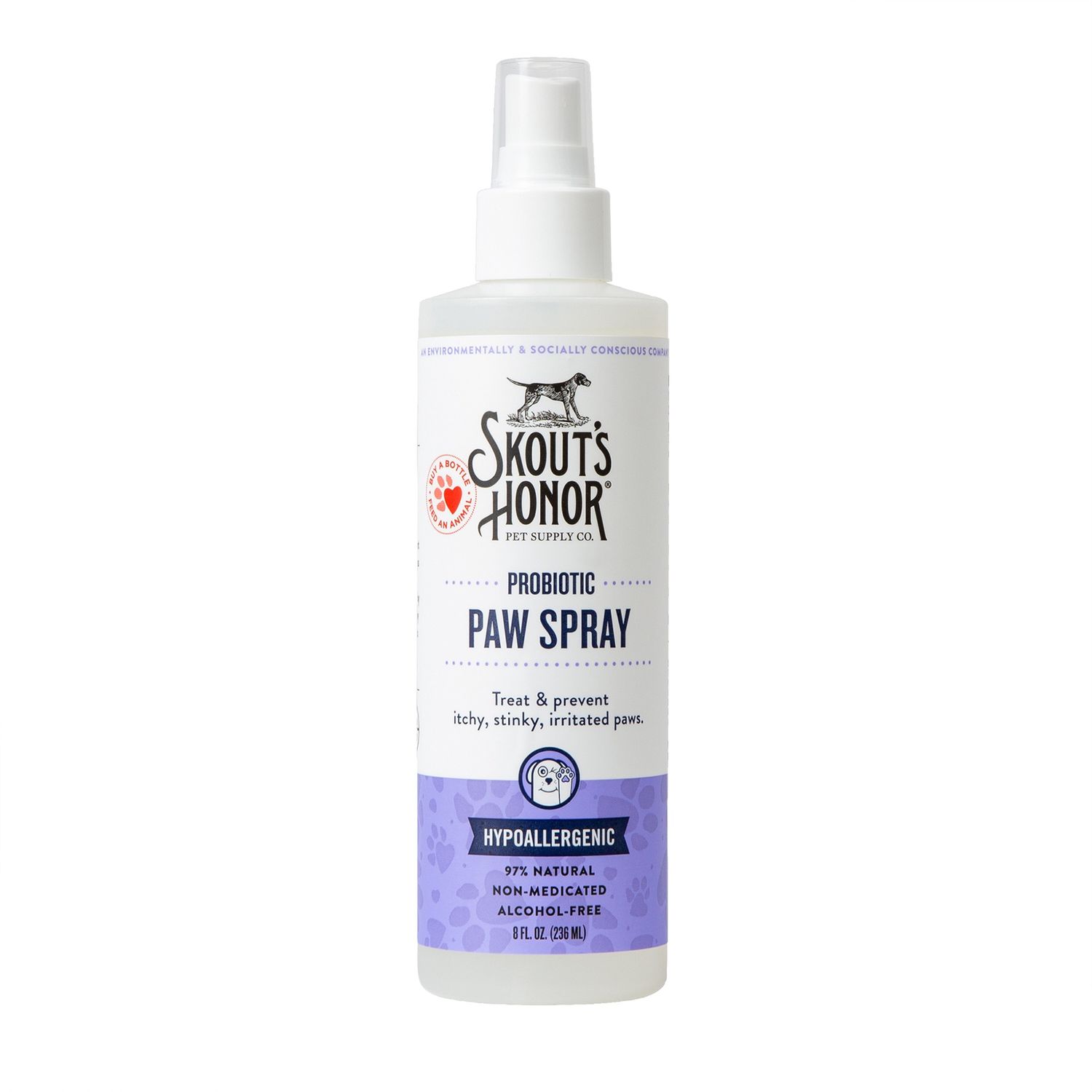 Skout&#39;s Honor Dog Probiotic Paw Spray, Size: 8oz