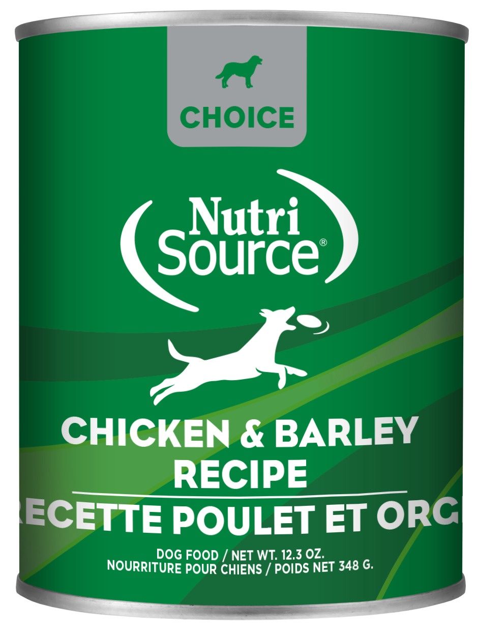 NutriSource Choice Chicken &amp; Barley Wet Dog Food, Size: 12.3oz
