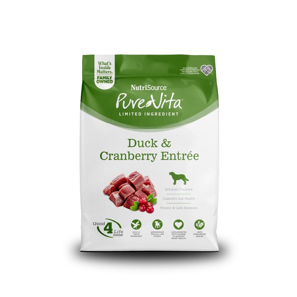 PureVita Duck &amp; Cranberry Dry Dog Food, Size: 4LB