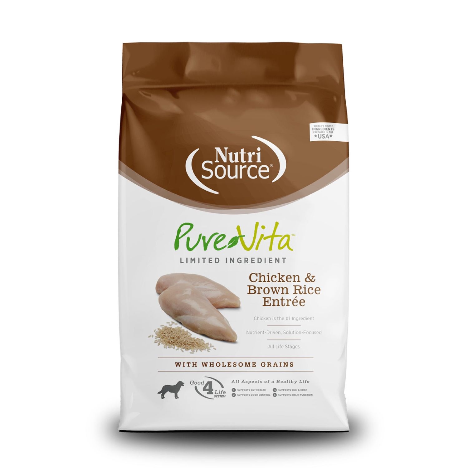 PureVita Chicken &amp; Brown Rice Dry Dog Food, Size: 4LB
