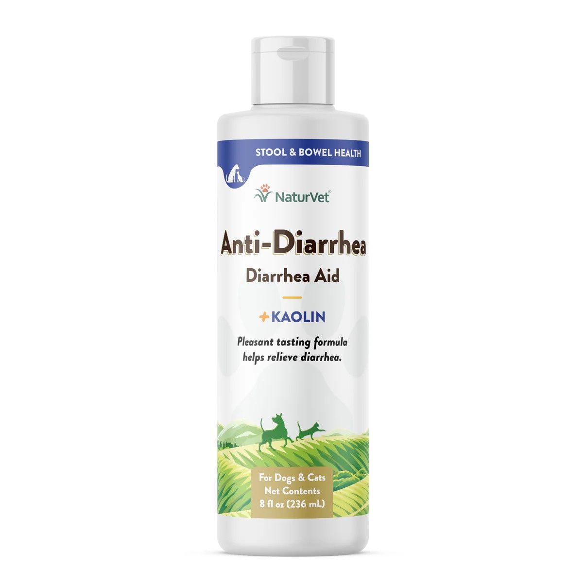 Naturvet Anti-Diarrhea Liquid Plus Kaolin for Dogs and Cats 8 Oz