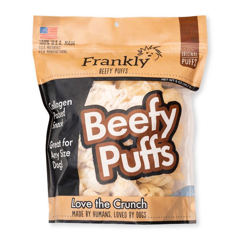 Frankly Original Beefy Puffs Dog Treat 2.5oz.