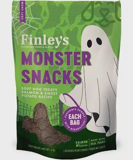 Finley&#39;s Monster Soft Chew Salmon &amp; Sweet Potato Dog Treats 6 oz.