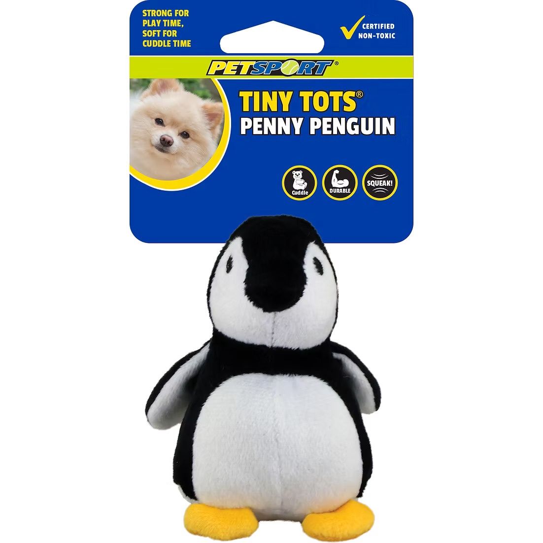 Petsport Tiny Tots Penny Penguin Plush Dog Toy