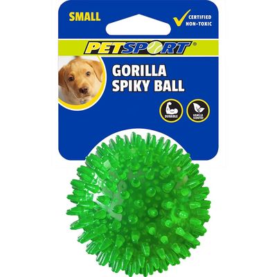 Petsport Small Gorilla Spiky Ball 2&quot; Assorted Dog Toy