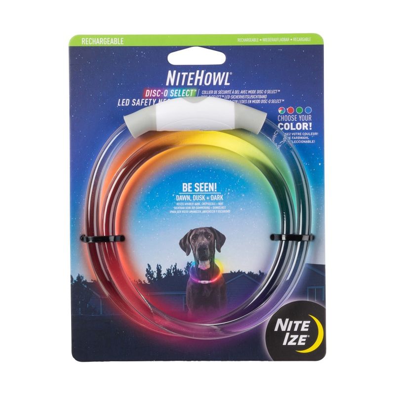 Nite Ize NiteHowl Rechargeable LED Safety Dog Necklace - Disc-O Select