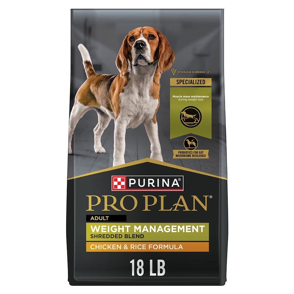 Pro Plan Adult Weight Management Chicken &amp; Rice Dry Dog Food, Size: 18lb