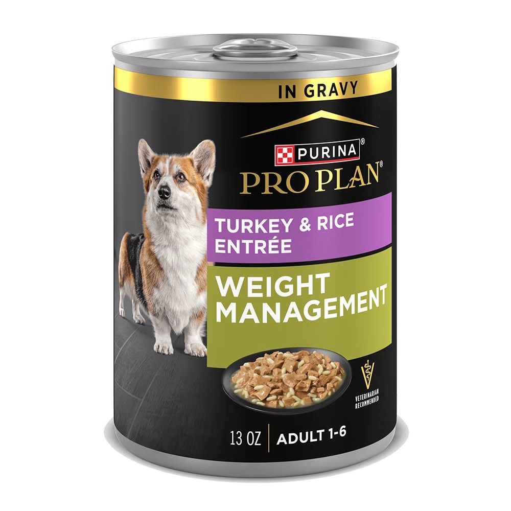 Pro Plan Weight Management Turkey &amp; Rice Entrée Wet Dog Food, Size: 13oz