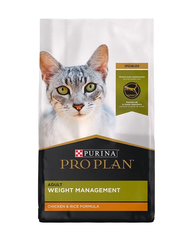 Pro Plan Adult Weight Management Chicken &amp; Rice Dry Cat Food, Size: 7lb