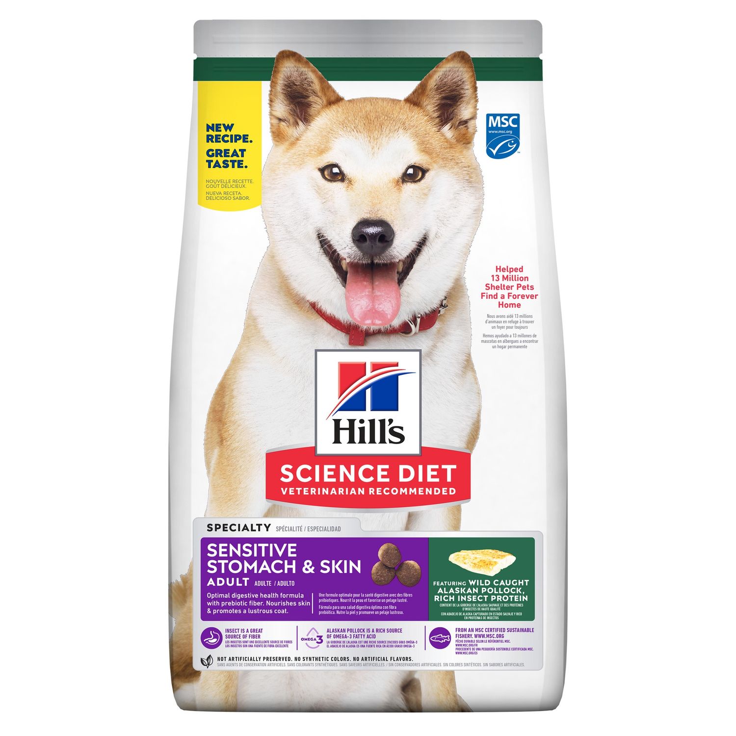 Hill&#39;s Science Diet Sensitive Stomach &amp; Skin Pollock Dog Food, Size: 3.5lb