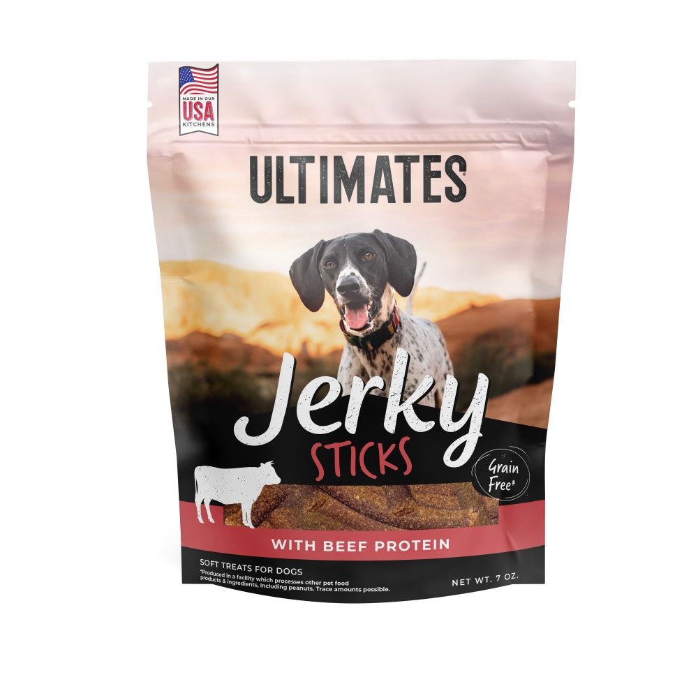 Ultimates Beef Jerky Sticks Dog Treats, Size: 7oz