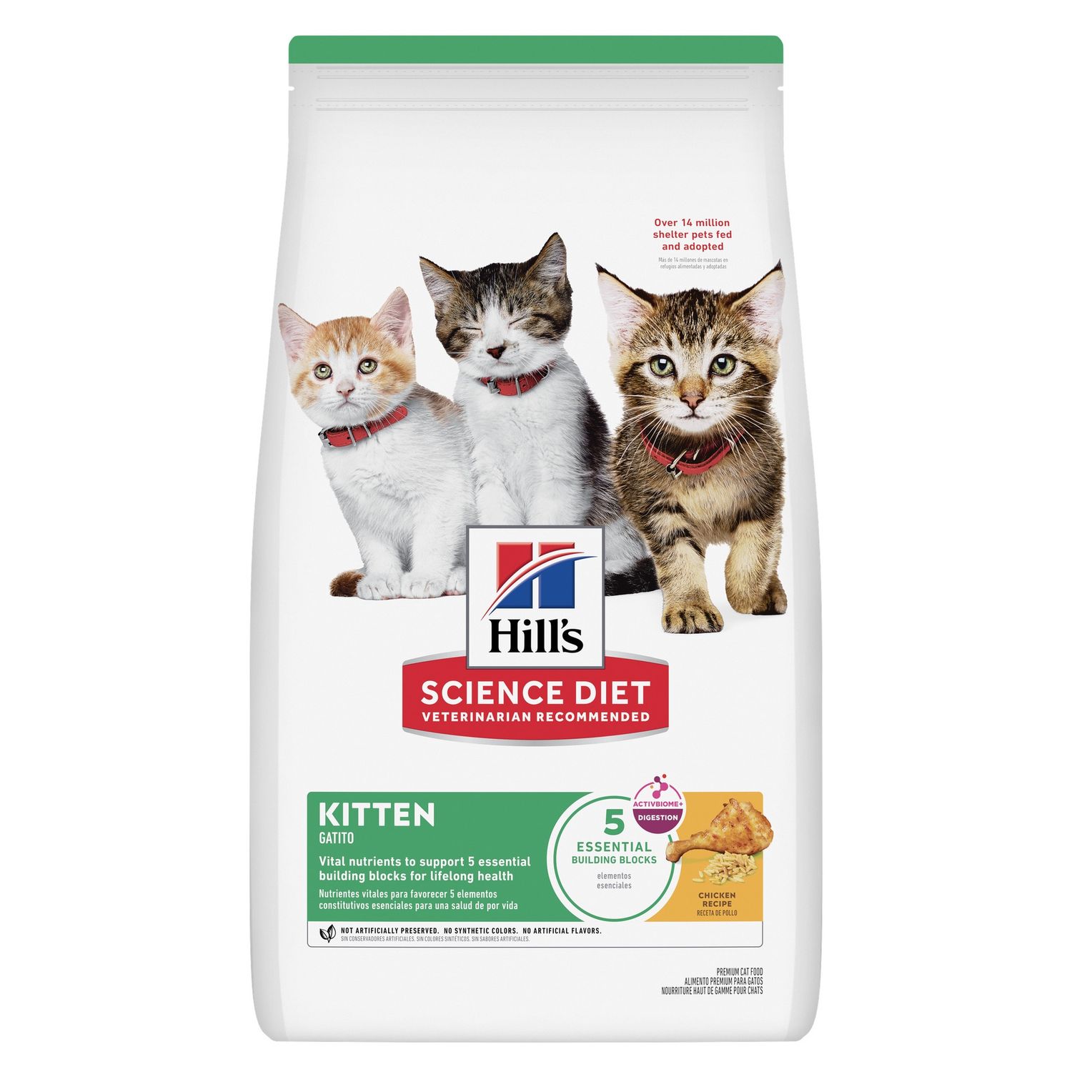 Hill's Science Diet Kitten Chicken Recipe Dry Cat Food, Size: 3.5lb