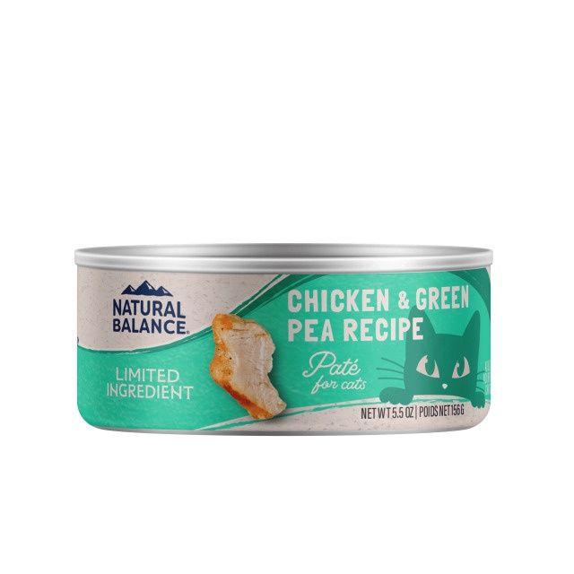 Natural Balance Limited Ingredient Chicken &amp; Green Pea Wet Cat Food, Size: 5.5oz
