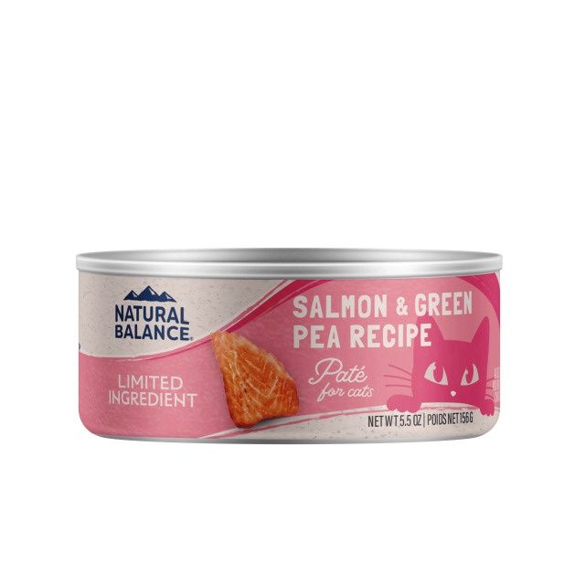 Natural Balance Limited Ingredient Salmon &amp; Green Pea Wet Cat Food, Size: 5.5oz