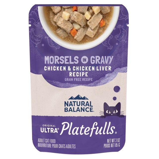 Natural Balance Platefulls Chicken &amp; Chicken Liver Wet Cat Food, Size: 3oz