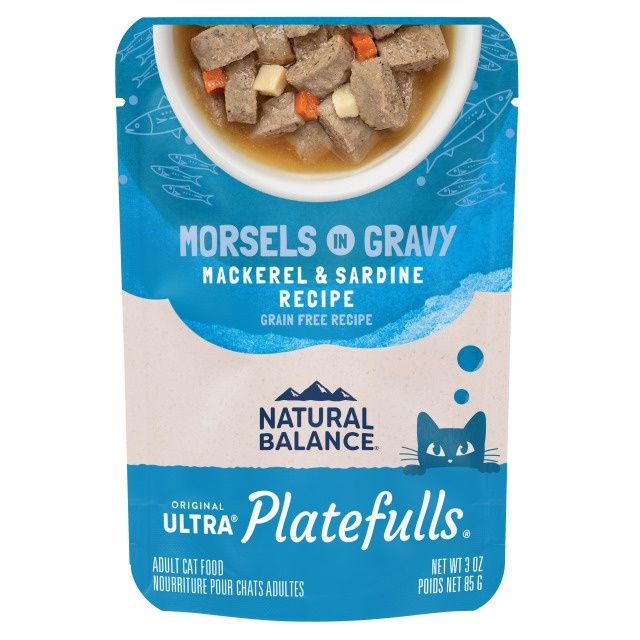 Natural Balance Platefulls Mackerel &amp; Sardine Wet Cat Food, Size: 3oz