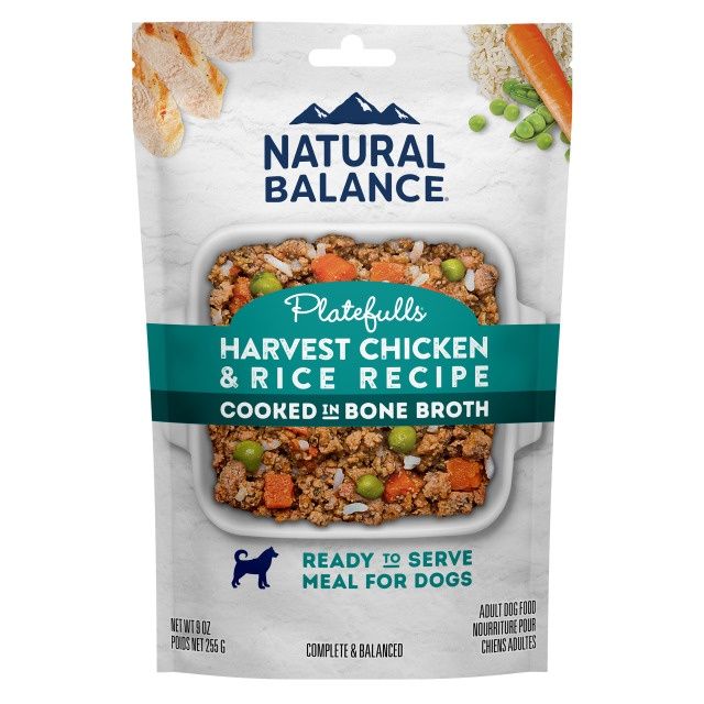 Natural Balance Platefulls Harvest Chicken &amp; Rice Wet Dog Food, Size: 9oz