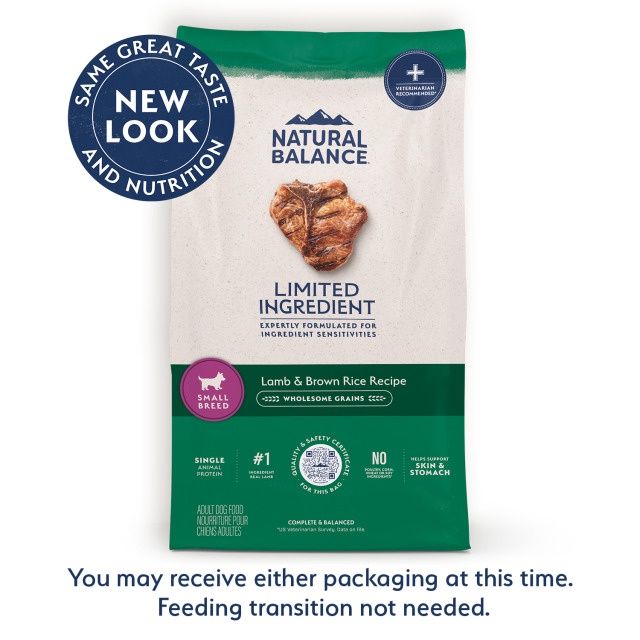 Natural Balance Limited Ingredient Small Breed Lamb &amp; Brown Rice Dry Dog Food, Size: 4lb