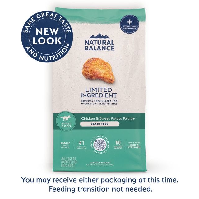 Natural Balance Limited Ingredient Chicken &amp; Sweet Potato Dry Dog Food, Size: 22lb