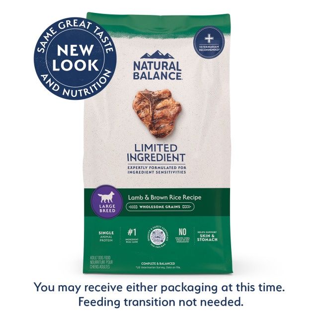 Natural Balance Limited Ingredient Large Breed Lamb &amp; Brown Rice Dry Dog Food, Size: 26lb