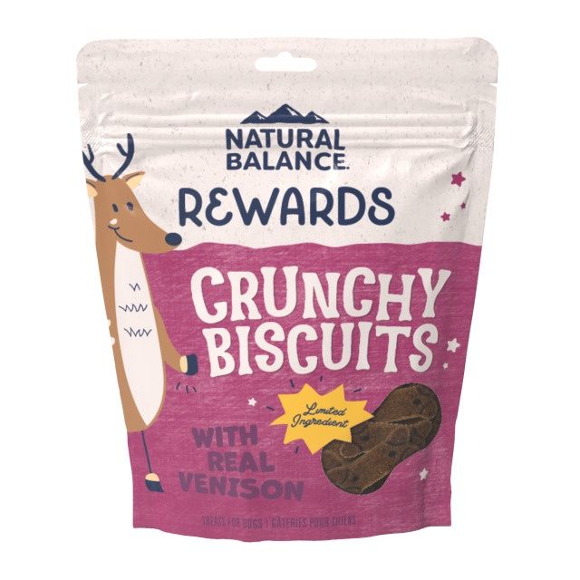 Natural Balance Rewards Venison Crunchy Dog Biscuits, Size: 14oz