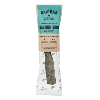 Vital Essentials Freeze Dried Raw Salmon Skin Dog Chew .32oz.