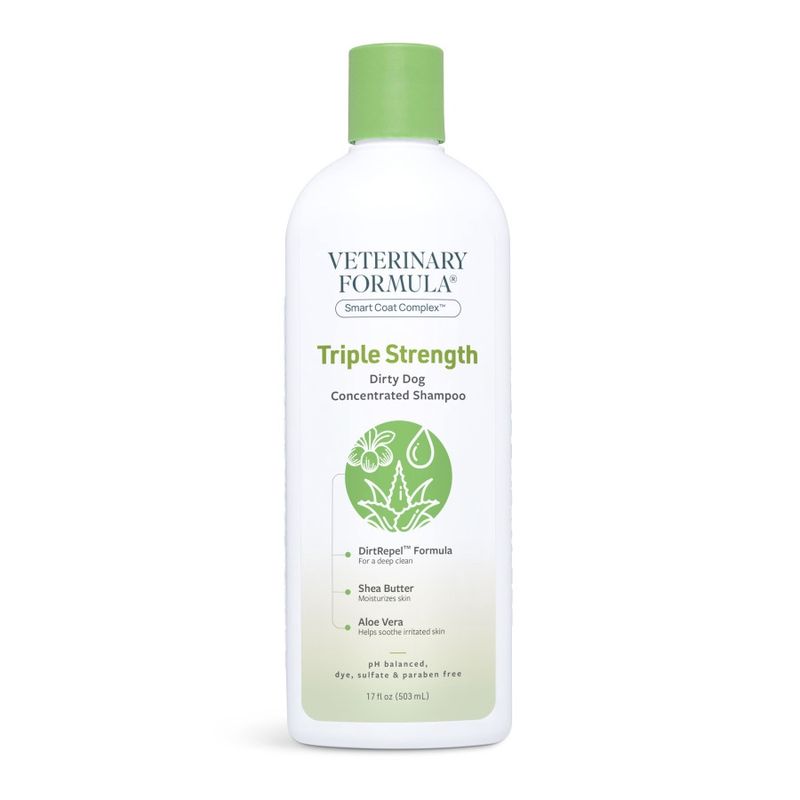 Synergy Labs Veterinary Formula Smart Coat Complex Triple Strength Dirty Dog Shampoo 17 oz.