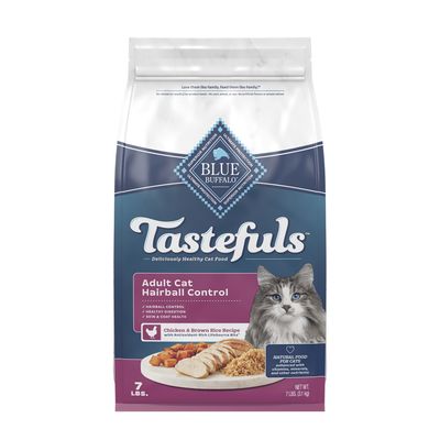 Blue Buffalo Tastefuls Adult Hairball Control Chicken &amp; Brown Rice Dry Cat Food