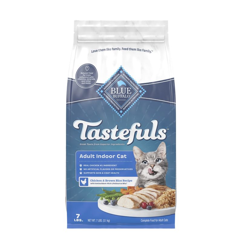 Blue Buffalo Tastefuls Adult Indoor Chicken &amp; Brown Rice Dry Cat Food
