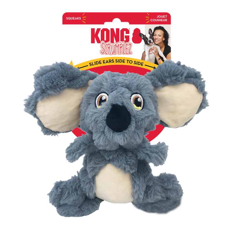 KONG Scrumplez Koala Plush Squeaky Dog Toy Medium