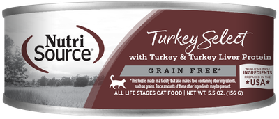 NutriSource Turkey Select Grain Free Wet Cat Food