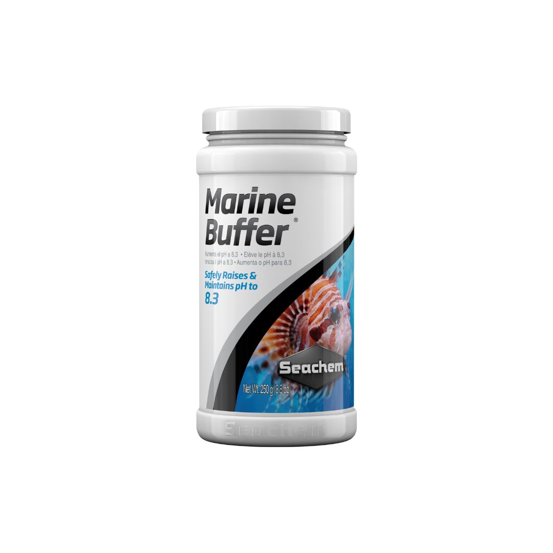 SeaChem Marine Buffer Saltwater Aquarium Water Treatment, Size: 250g/8.8 oz.