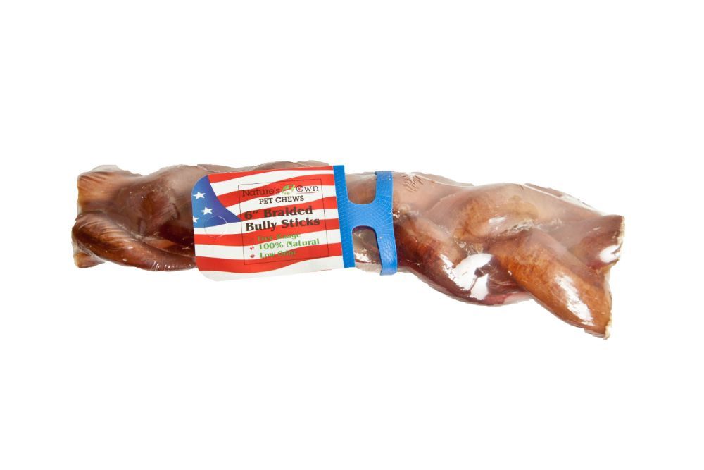 Best Buy Bones Nature's Own Braided Low-Odor Bully Stick, Size: 6 Inch