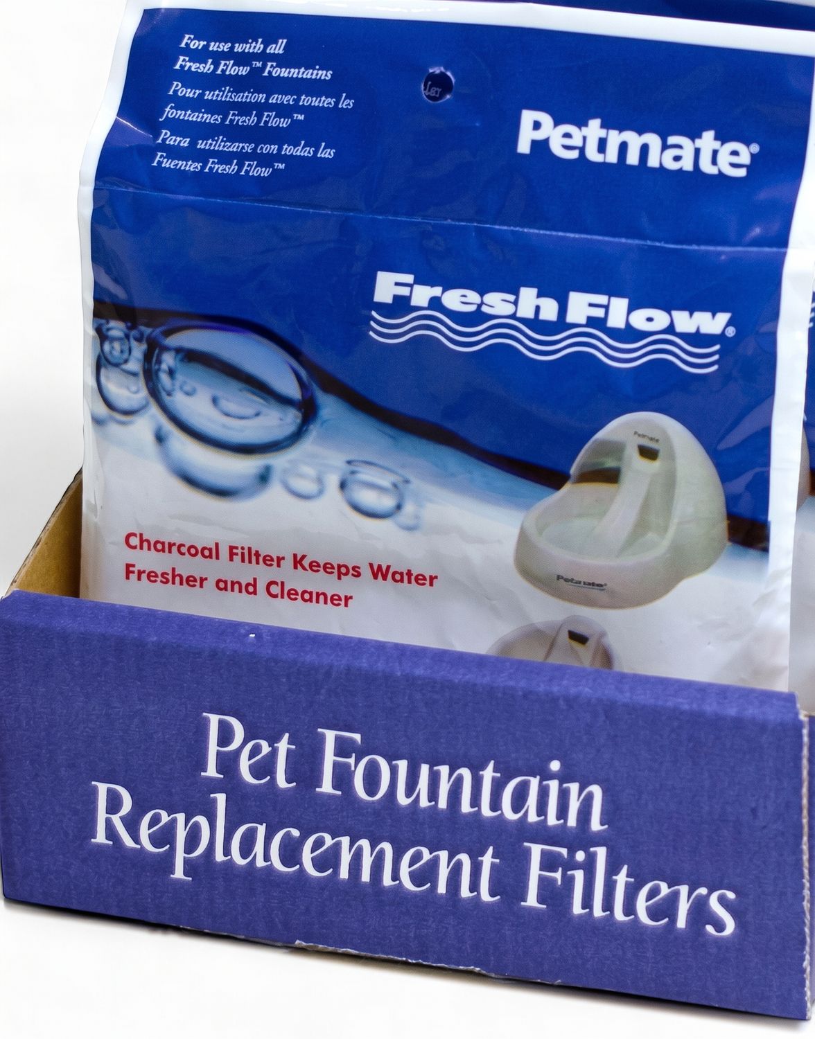 Petmate Fresh Flow Water Fountain Replacement Charcoal Filter, Package Size: 2 pack