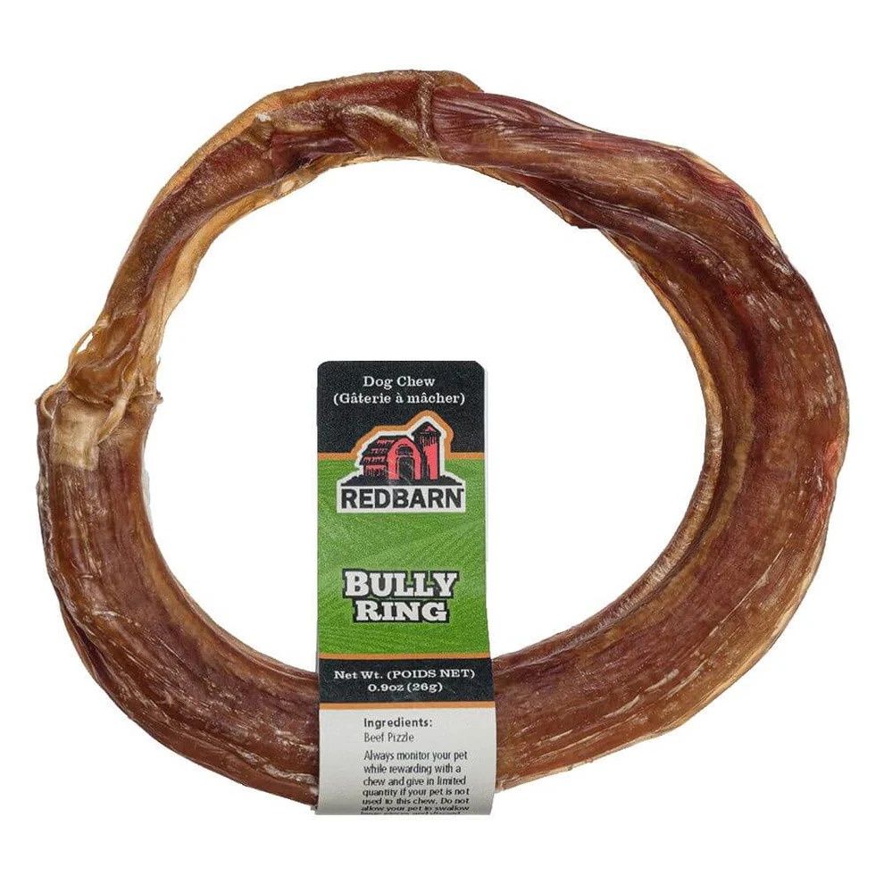 Redbarn Beef Pizzle Bully Ring Dog Chew, Size: One Size