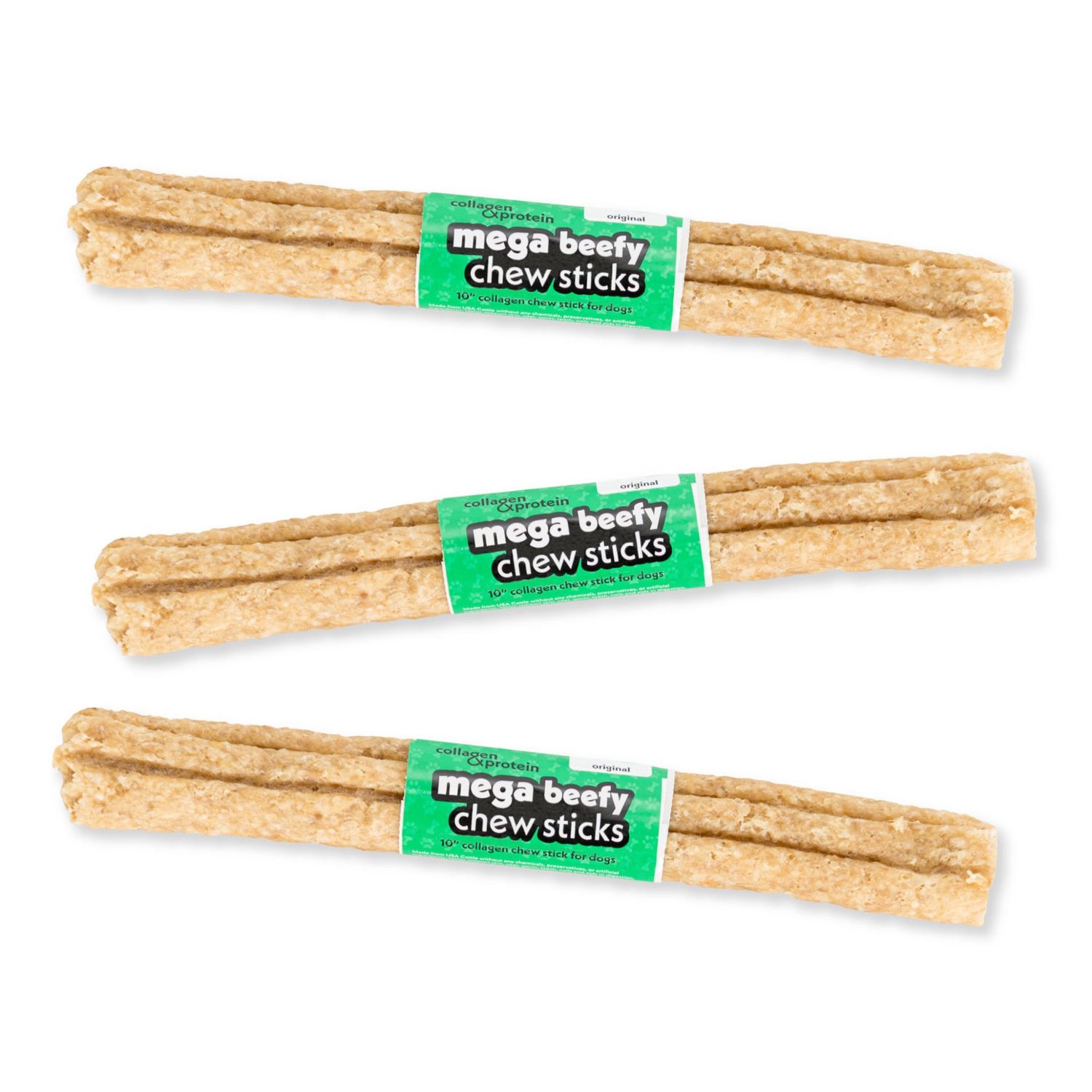 Frankly Mega Beefy Collagen Stick Dog Chew, Flavor: Original, Size: 7 inch